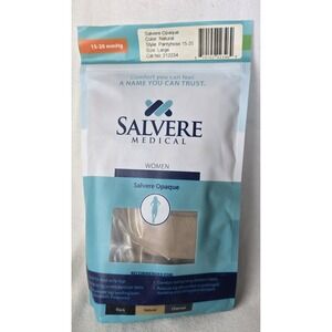 Salvere Medical Women's Opaque  Compression Thigh High 15-20 Natural Large New